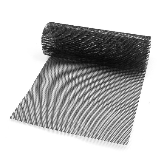 Car Vehicle Black Tone Aluminum Alloy 3 x 6mm Rhombic Grille Mesh Sheet