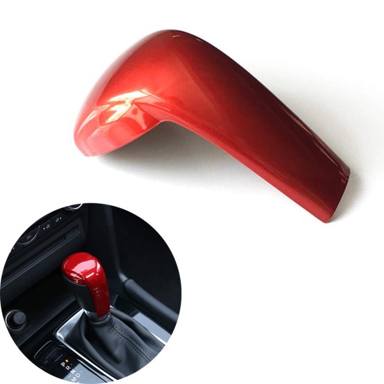 Carbon Fiber Print Gear Shift Knob Cover Trim for Mazda 2 3 6 CX3/CX5 red