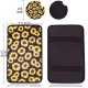 Vehicle Center Console Armrest Cover Pad Universal Fit Soft Stylish Sunflowers Pattern Comfort Center Console Armrest Cushion Armrest + 2 coasters