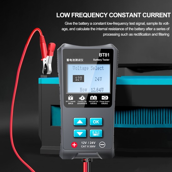 ANENG BT81 Battery Load Tester 12V/24V 100-1700CCA Internal Resistance Capacity Tester for Vehicle Motorcycle