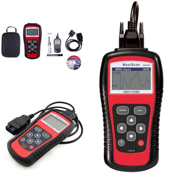 Automobile Diagnosing Instruments Code Reader Automobile Scanning Tool obd2 Real-time Data Red black