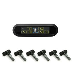 Car TPMS Tire Pressure Monitoring System Super LCD Universal for 6 Wheels Bus Van Internal Sensors black_T650 built-in models