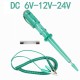 Portable Auto Circuit Tester With Led Light Dc 6v-12v-24v 85486 Probe Repair Electric Test Pen green