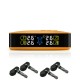 U8 Wireless TPMS Car Tire Pressure LCD Monitoring System with 4 External Sensors USB Charging Built-in Lithium Battery Tire Pressure Monitor U8-TJ Orange_Built-in model