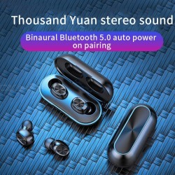 B5 Wireless Bluetooth 5.0 Earphone Touch Control Waterproof Stereo Headset With Charging Box For Phone - Free shipping - DealExtreme