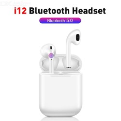 Bluetooth 5.0 Wireless Earphones i12 TWS Touch Control Noise Reduction Earbuds with Mic Charging Case 3D Stereo Sound - Free shipping - DealExtreme