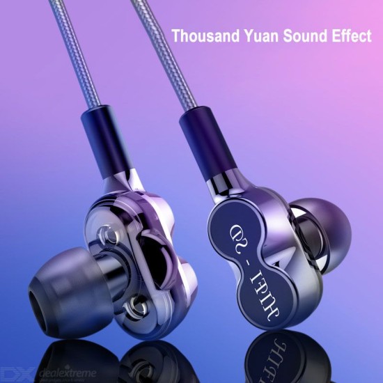 D10 In-ear HIFI Stereo Sound Headset Double Moving Coil Earphones - Free shipping - DealExtreme