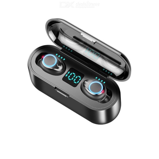 F9 Bluetooth Earphone Wireless In-ear LED Power Display TWS Touch Control Noise Reduction Portable Waterproof - Free shipping - DealExtreme