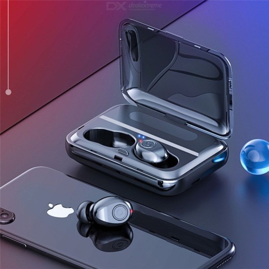 F9 TWS Bluetooth 5.0 Earbuds Waterproof Bluetooth Wireless Earphones W2000mAh Charging Case - Free shipping - DealExtreme