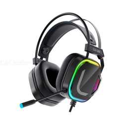 Head-mounted RGB Wired Gaming Headset With Bass Surround Sound And High-definition Microphone For Over-ear Laptops And Tablets - Free shipping - DealExtreme