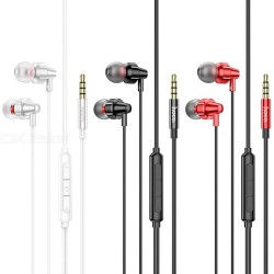 HoCo M90 Jinyue Wire-controlled Headset With Wheat 3.5mm Mobile Phone In-ear Voice Call Music Headset - Free shipping - DealExtreme