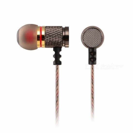 KZ EDR1 Metal In Ear Earphone High Quality HiFi Sport In-ear Headphone Earbud Auricular Good Bass With Microphone Black - Free shipping - DealExtreme