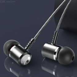 LANGSDOM LM400 Metal Earphones 3.5mm Wired Line Type In-Ear With Microphone - Free shipping - DealExtreme