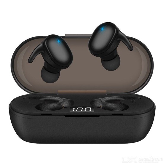 Q2 Bluetooth Digital Display Earbuds Fashion Mini Wireless Sport Headphone Touch Control Earphones With Charging Bay - Free shipping - DealExtreme