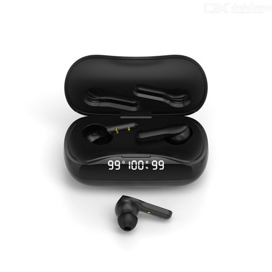 TWS 210 Wireless Bluetooth Digital Display Earbuds 9D Noise Reduction Smart Touch Headphone - Free shipping - DealExtreme