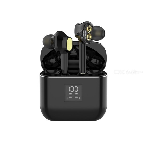 TWS Bluetooth Earbuds Waterproof In-Ear Bluetooth Headphones With Dual Dynamics - Free shipping - DealExtreme