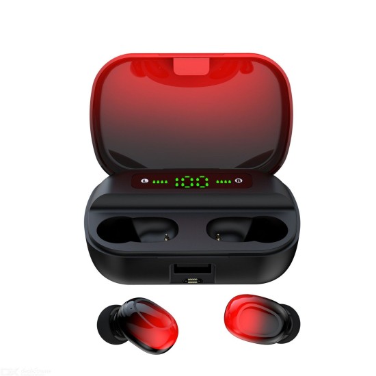 TWS Wireless Bluetooth Headset Gradient Stereo Sports Earphone with LED Digital Display Charging Box for Phone - Free shipping - DealExtreme