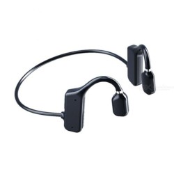 VG03 Wireless Bluetooth Headphones Bone Conduction Helmets Sports Waterproof All Black - Free shipping - DealExtreme