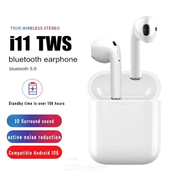 i11 TWS Bluetooth 5.0 Wireless Earphones Earpieces Mini Earbuds with Mic for iPhone Android All Bluetooth Devices - Free shipping - DealExtreme