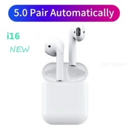 i16Max Bluetooth 5.0 Wireless Earphones Original 1:1 Earbuds Headphone with Microphone Stereo Sound - Free shipping - DealExtreme