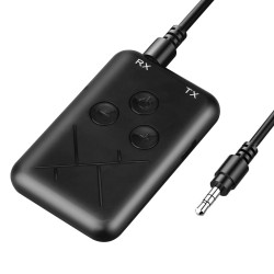 2 in 1 Bluetooth 4.2 Transmitter 3.5mm Audio Wireless Bluetooth Transmitter Receiver Adapter black