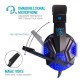 2.2M PC780 Gaming Headsets with Light Mic Stereo Earphones Deep Bass for PC Computer Gamer Laptop Black red glow