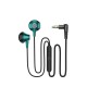 3.5mm Earbuds Stereo Earphone In-ear Music Headphones Hifi Bass Headset with Microphone Green