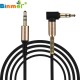 3.5mm Jack Audio Cable TPE Male to Male 90° Aux Cable 1m/3.28 inch black