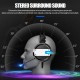 A10 Gaming Headset with Microphone Professional Wired Gaming Bass Over-Ear Headphones with Mic 3.5mm white + blue light