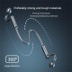 Air Conduction Headset Bluetooth 5.1 In-ear Stereo Headphones Waterproof Sports Earphones White