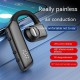 Air Conduction Single Ear Earhook Headset Wireless Bluetooth 5.2 Headphones Sports Earphones Black