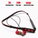 B11 Binaural Bluetooth Headset Hanging Neck Magnetic Earphones Wireless Sports Headphones with Mic Black