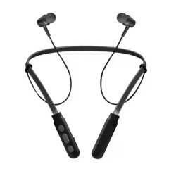 B11 Binaural Bluetooth Headset Hanging Neck Magnetic Earphones Wireless Sports Headphones with Mic Black