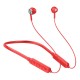 B6 Wireless Bluetooth 5.1 Earphones Binaural Hanging Neck Headset Universal Sport Earbuds Headphones with Mic Red