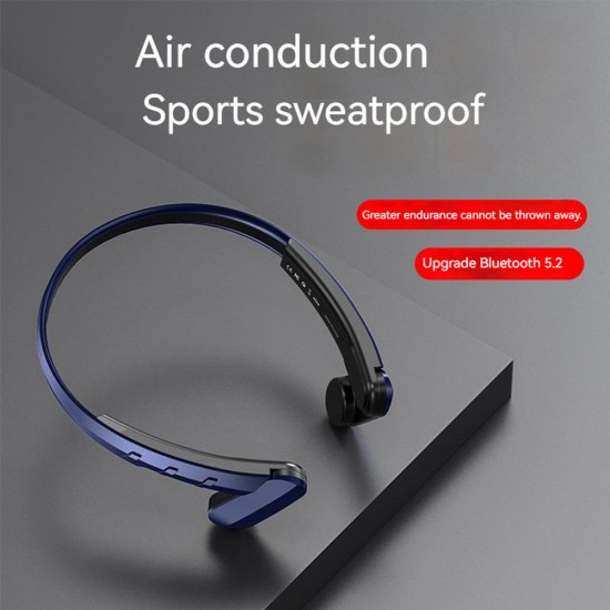 Bl03 Bone Conduction Headset Hanging Ear Wireless Bluetooth 5.2 Stereo Music Sports Earphone Blue