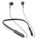 Bluetooth 5.0 Wireless Headset Hanging Neck Running Sports Earbud Noise Reduction Binaural Earphone A10 Black