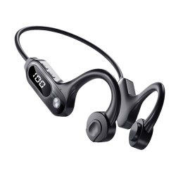 Bone Conduction Bluetooth Earphone Lightweight Wireless Hanging Ear Sports Headset V30 Black