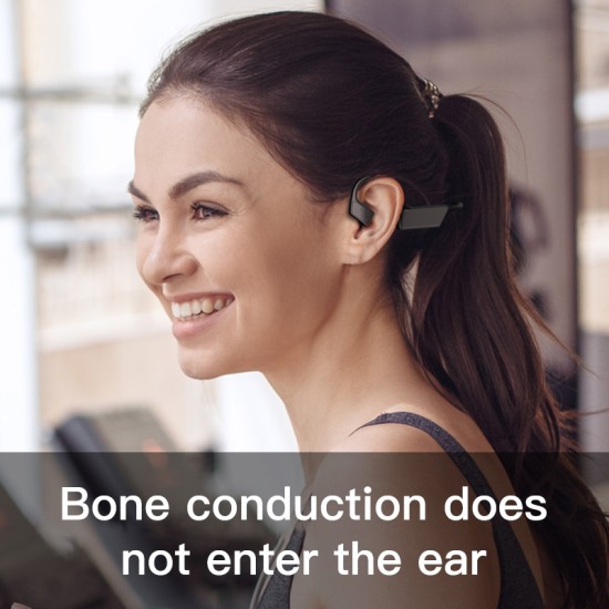 Bone Conduction Earphone TWS Wireless Bluetooth 5.0 Not In-Ear Earbuds Sport Waterproof Headphone dark grey