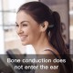 Bone Conduction Earphone TWS Wireless Bluetooth 5.0 Not In-Ear Earbuds Sport Waterproof Headphone dark grey