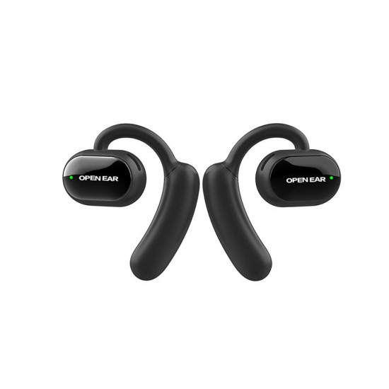 Bone Conduction Earphone Wireless Bluetooth 5.0 Headset Waterproof Sports Fitness Noise-cancelling Black