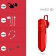 D16 Car Wireless Bluetooth-compatible  5.0  Earphones Mini Business Large-capacity Car Driving Headset Earbuds With Microphone red