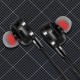 Dual Moving Coil Quad-core Earphones Wire-controlled Earphones Subwoofer Heavy Bass Earphones Black