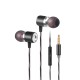 E37 In-ear Mobile Phone Headset, Metal Heavy Bass Smart Wire-controlled Tuning Band Microphone Earplugs, Compatible With Android Universal Black