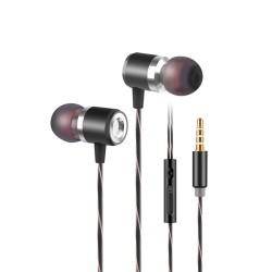 E37 In-ear Mobile Phone Headset, Metal Heavy Bass Smart Wire-controlled Tuning Band Microphone Earplugs, Compatible With Android Universal Gold