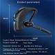 Ear Hook Business Handsfree Headset Sound-activated X5 Wireless Bluetooth-compatible Earphones Digital Display Black