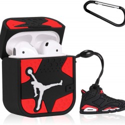 Earphone Protective Case for Airpods 1/2/3 Silicone Shell Storage Box Cartoon Gym Shoes Design Fashion Cover red_For Airpods 1 / 2