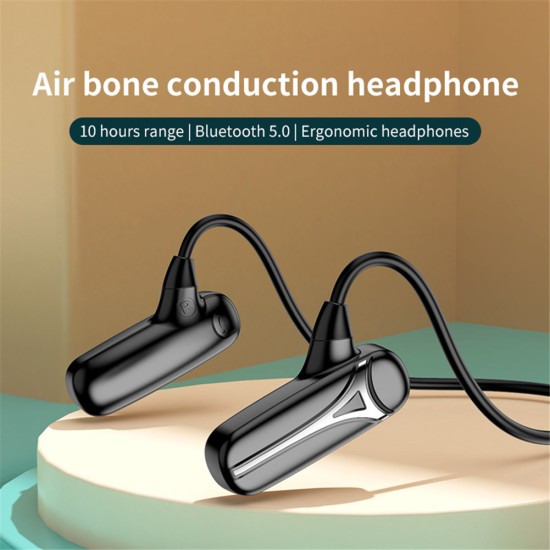 F1 Wireless Bluetooth Headset Hanging Ear Headphone Stereo Waterproof Sports Earphone Black