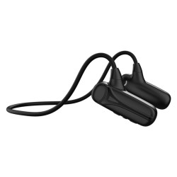 F1 Wireless Bluetooth Headset Hanging Ear Headphone Stereo Waterproof Sports Earphone Black