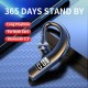 F19 Headset Digital Display  Bluetooth 5.2 Noise Reduction Unilateral Hanging Ear Wireless Sports Earphone Black