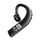 F19 Headset Digital Display  Bluetooth 5.2 Noise Reduction Unilateral Hanging Ear Wireless Sports Earphone Black